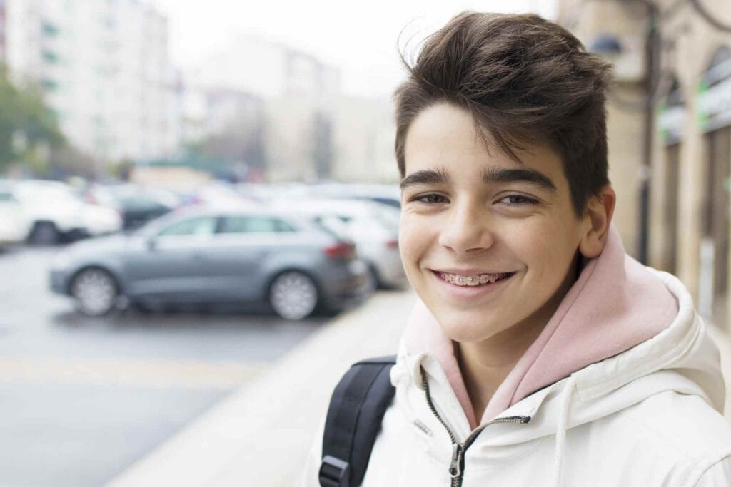 Teen Boy with Braces